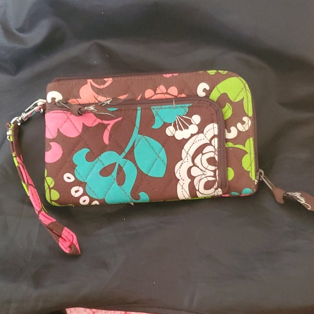 Vera Bradley Lola Print Zip Zip Wristlet